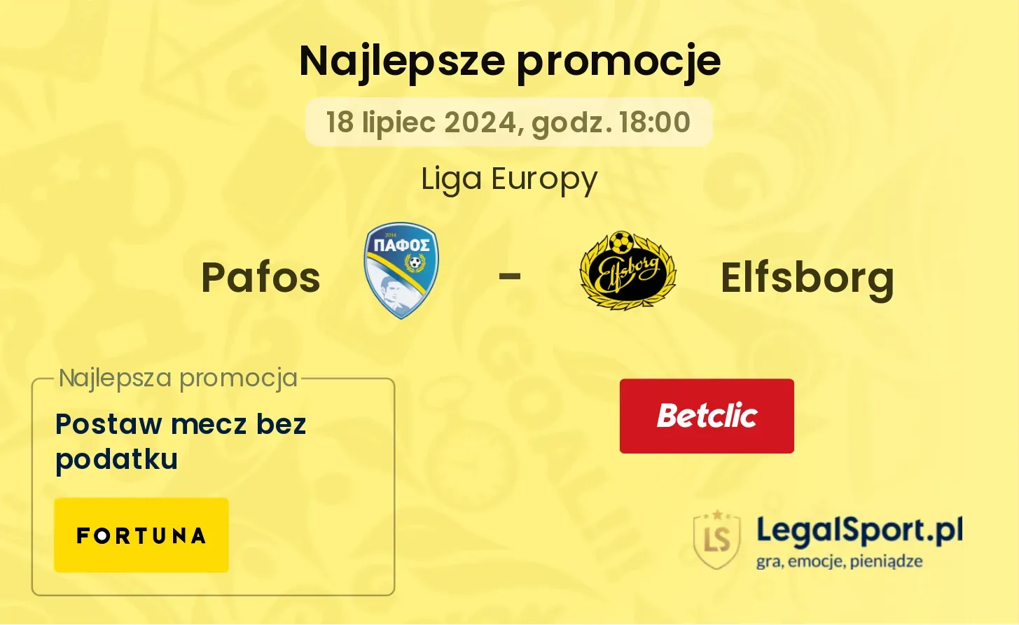 Pafos - Elfsborg promocje bonusy na mecz