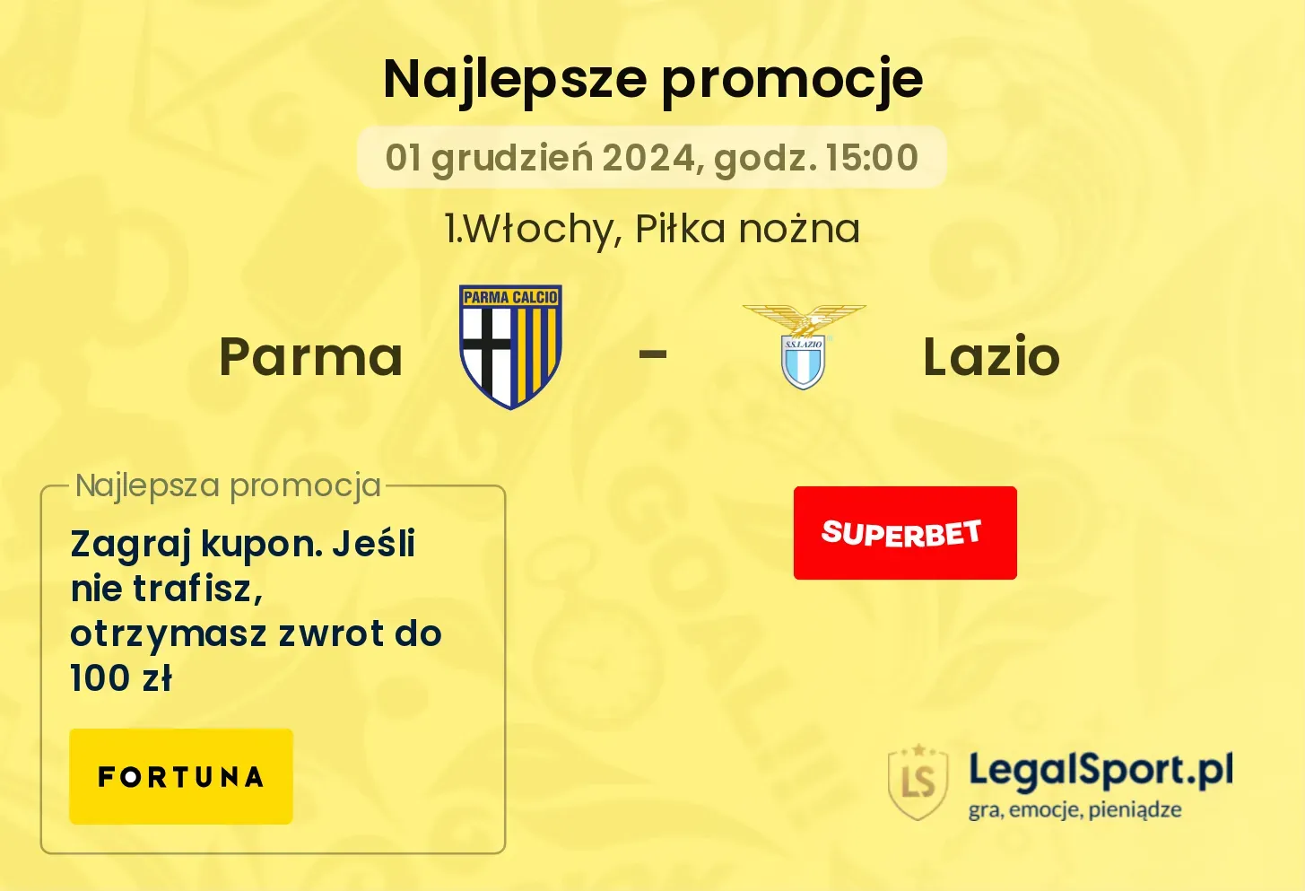 Parma - Lazio promocje bonusy na mecz