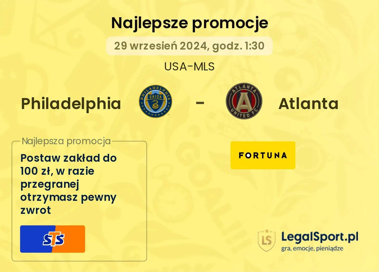 Philadelphia - Atlanta promocje bukmacherskie 29.09, 01:30