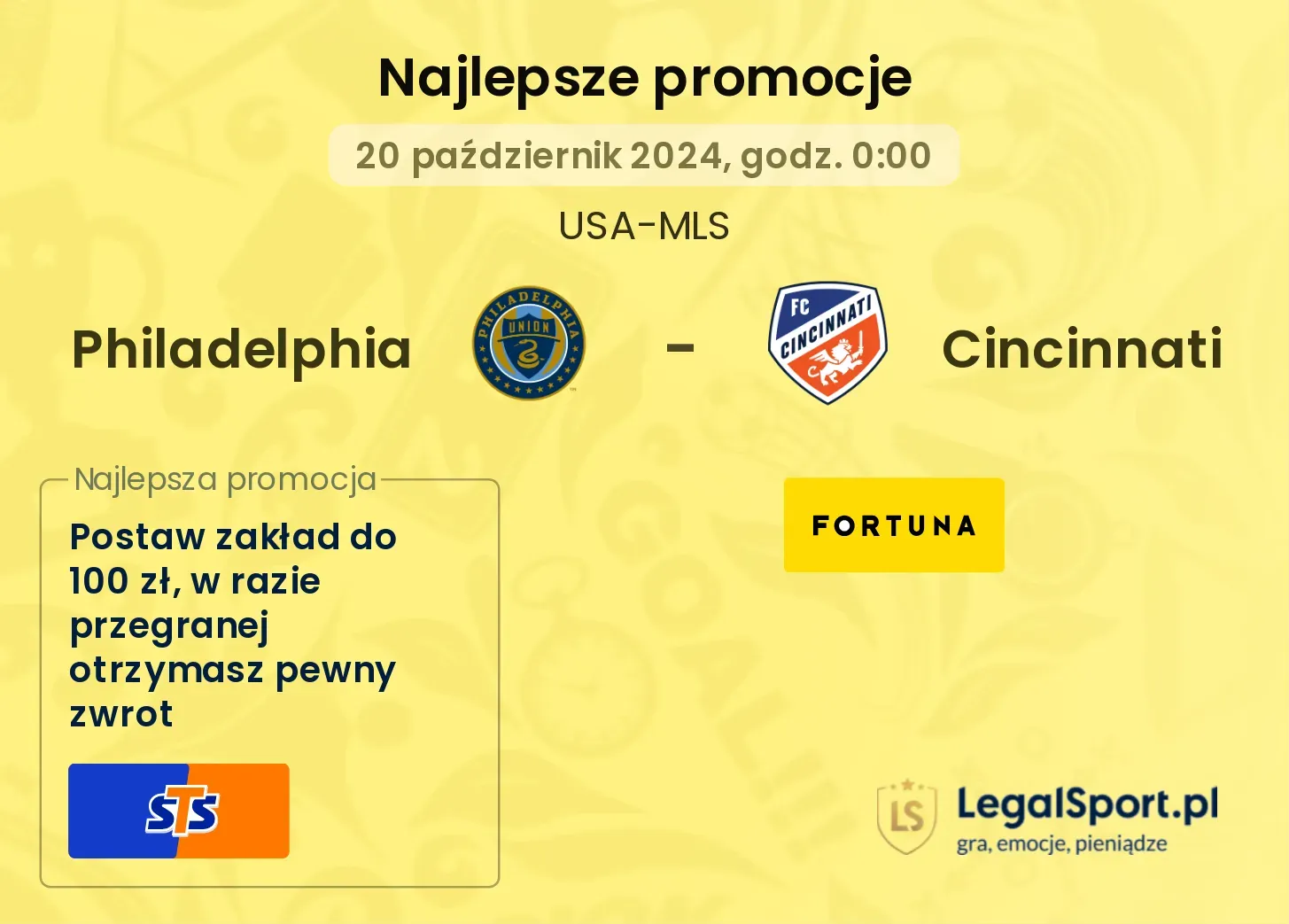 Philadelphia - Cincinnati promocje u bukmacherów 20.10, 00:00