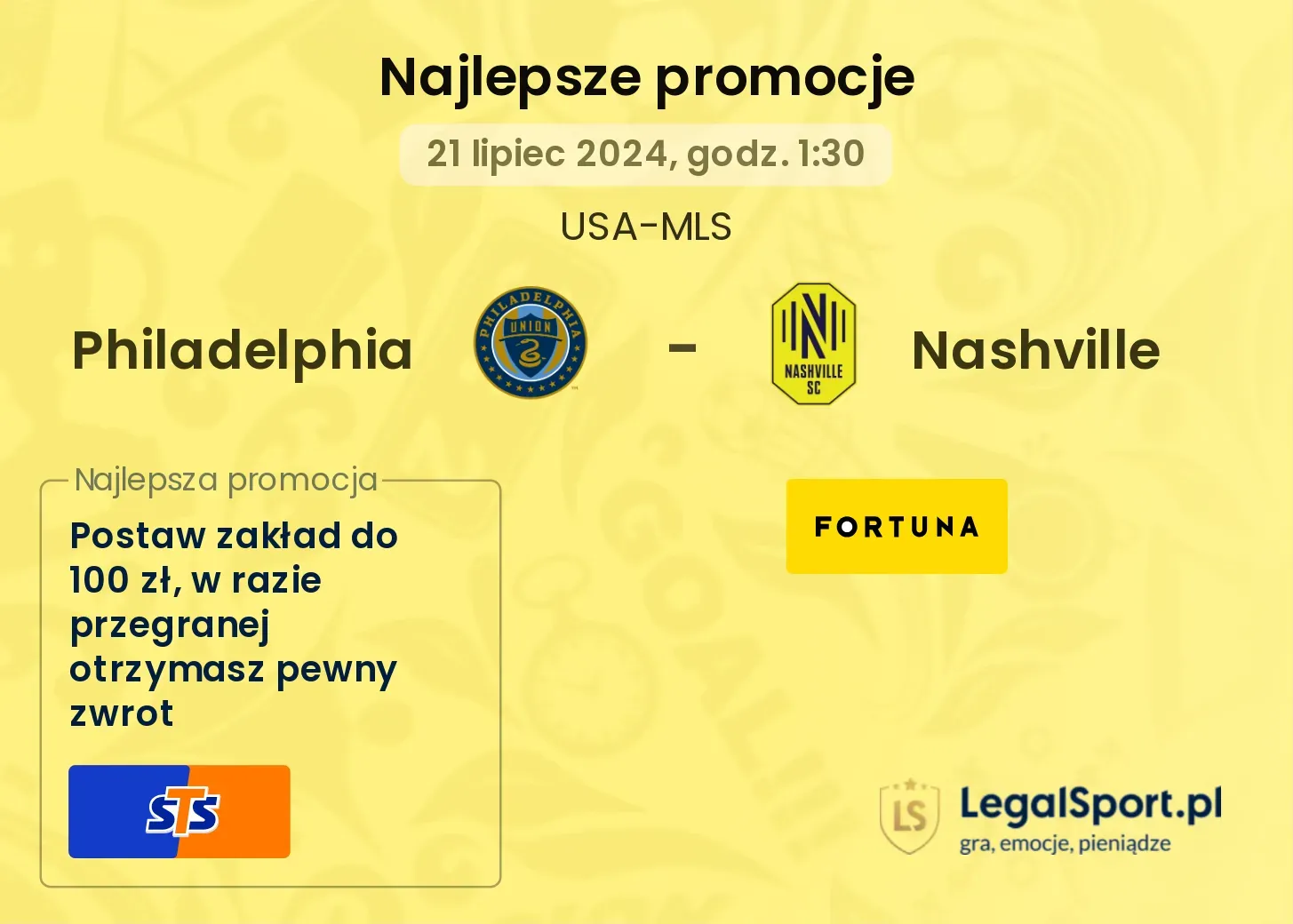 Philadelphia - Nashville promocje bonusy na mecz