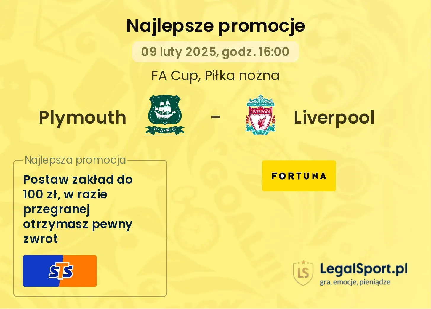 Plymouth - Liverpool promocje bonusy na mecz