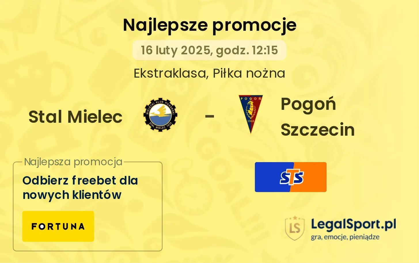 Pogoń Szczecin - Stal Mielec promocje bukmacherskie (10.08, 20:15)