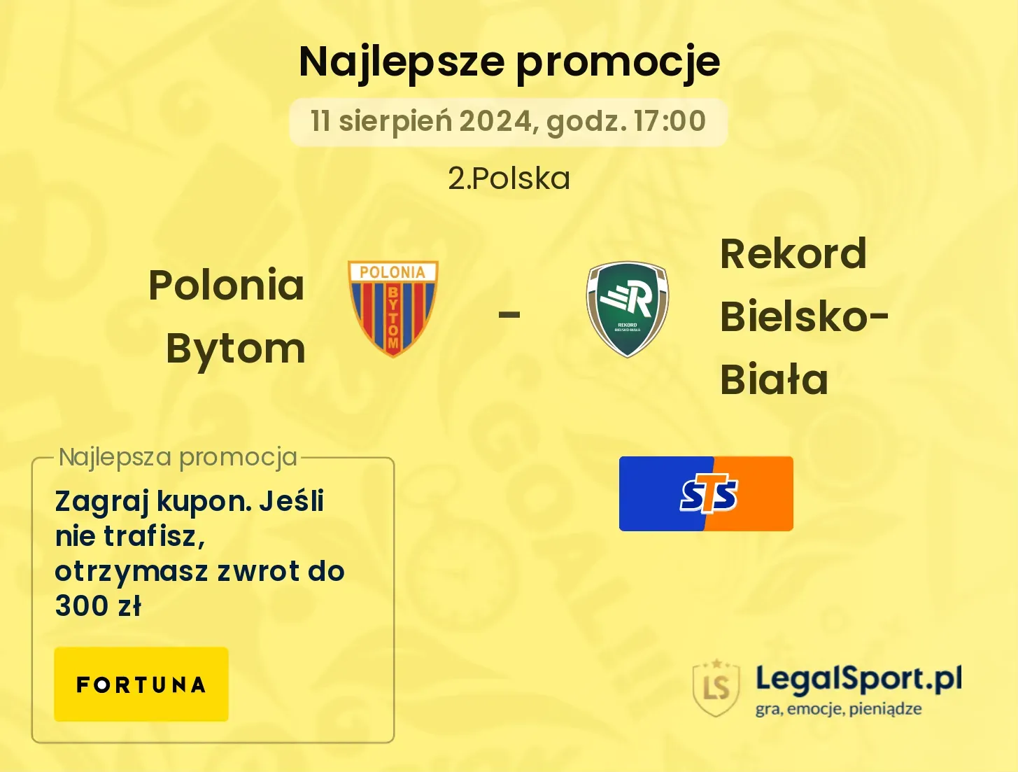 Polonia Bytom - Rekord Bielsko-Biała promocje bonusy na mecz