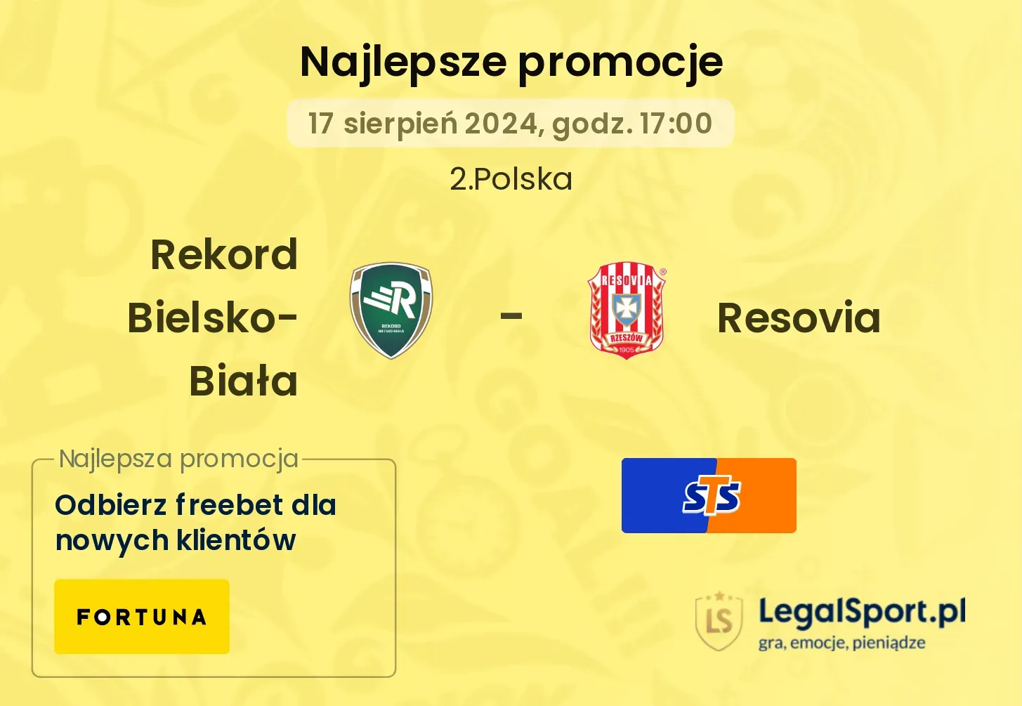 Rekord Bielsko-Biała - Resovia promocje bonusy na mecz