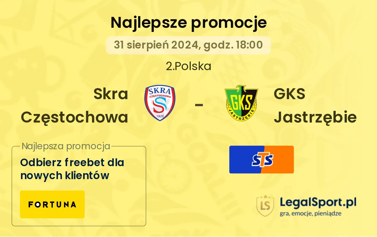 Skra Częstochowa - GKS Jastrzębie promocje bonusy na mecz