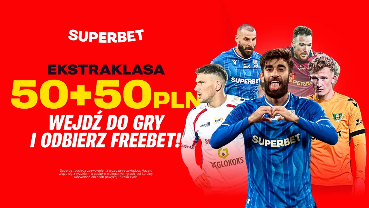 50 + 50 na Betbuildery i Superbets dotyczące Ekstraklasy w Superbet