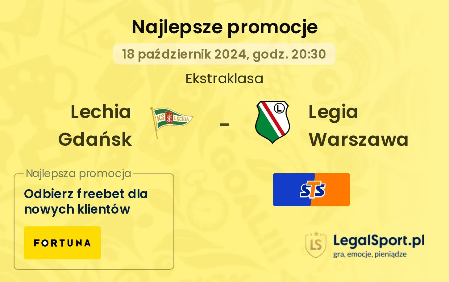 Lechia Gdańsk - Legia Warszawa promocje bonusy na mecz