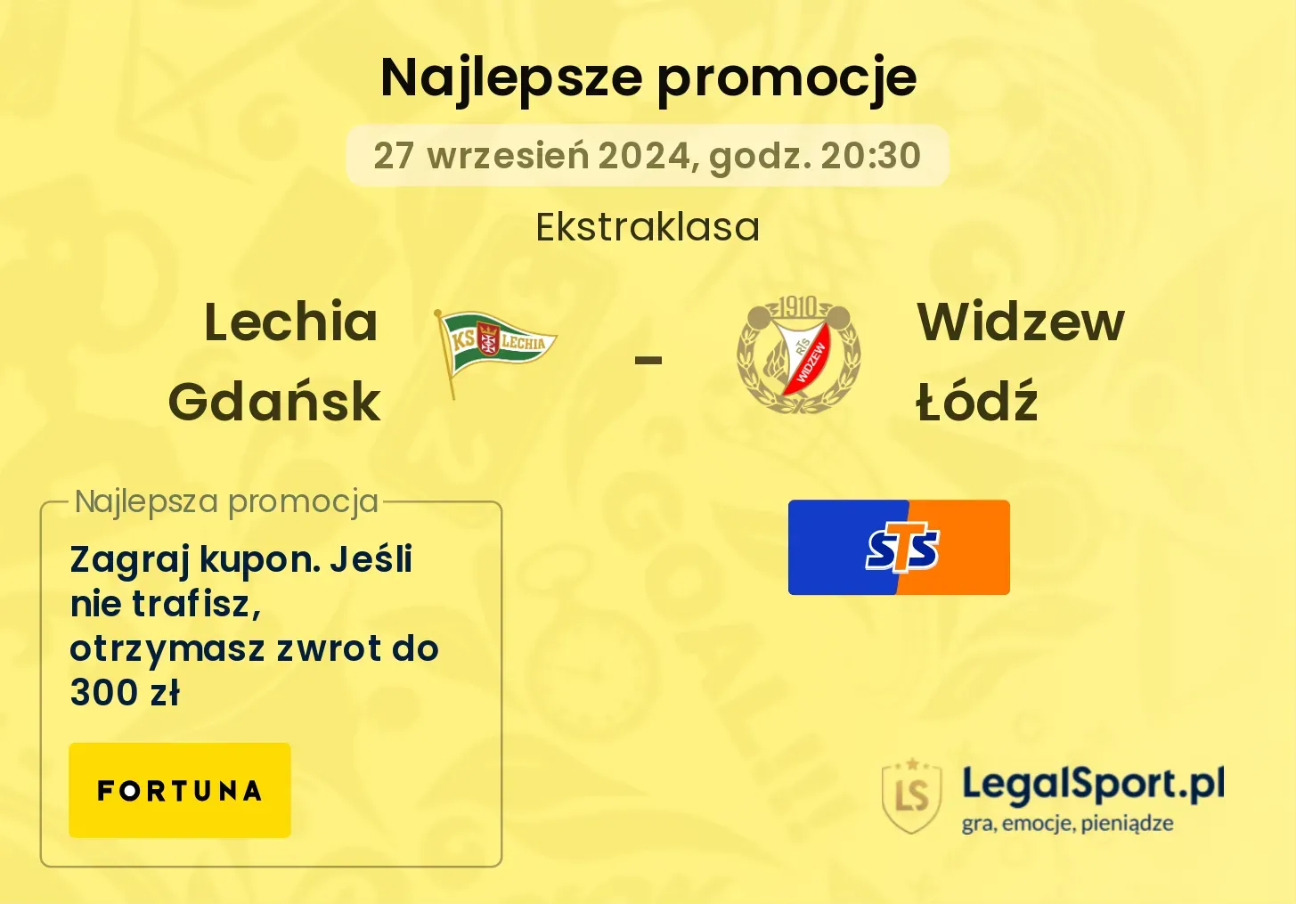 Lechia Gdańsk - Widzew Łódź promocje bonusy na mecz