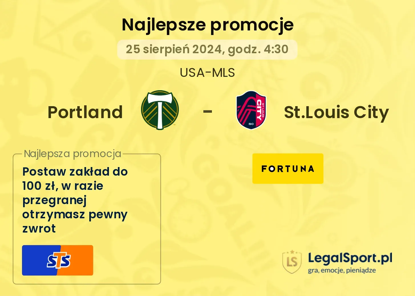 Portland - St.Louis City promocje bonusy na mecz