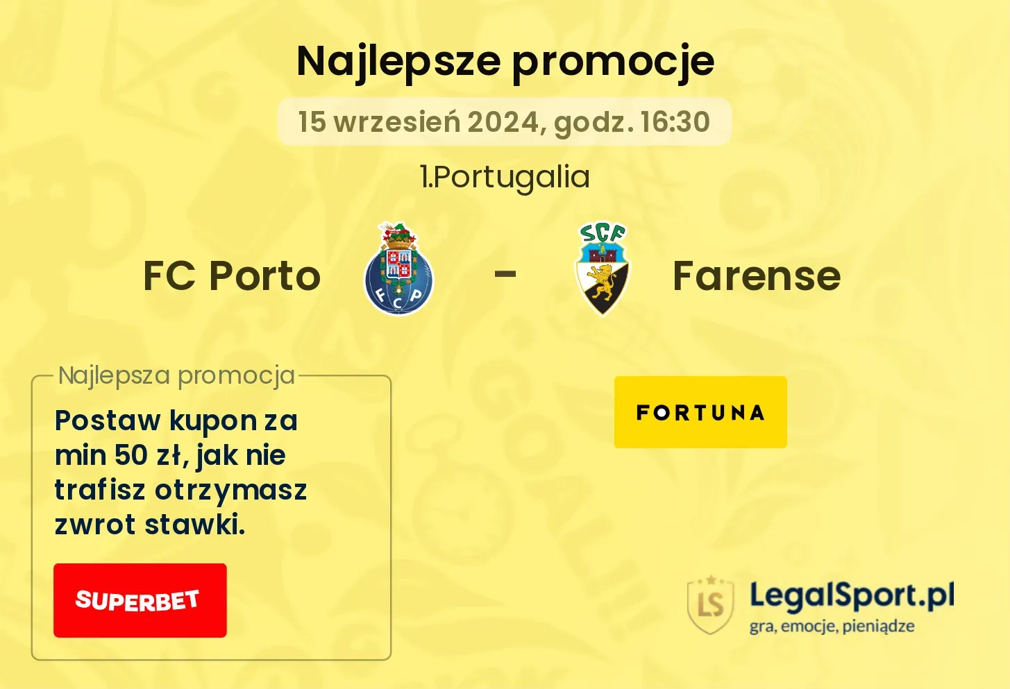 FC Porto - Farense promocje bonusy na mecz