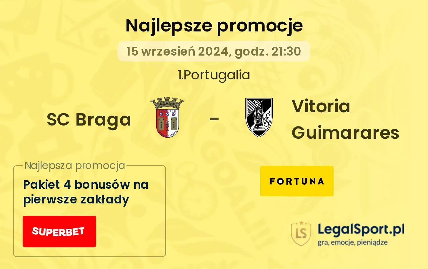 SC Braga - Vitoria Guimarares promocje bonusy na mecz