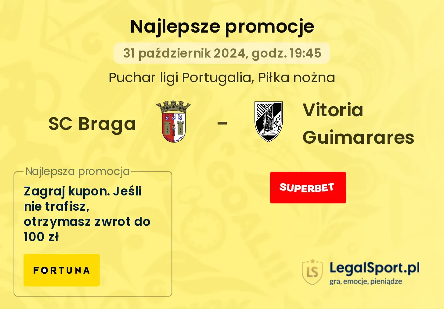 SC Braga - Vitoria Guimarares promocje bonusy na mecz