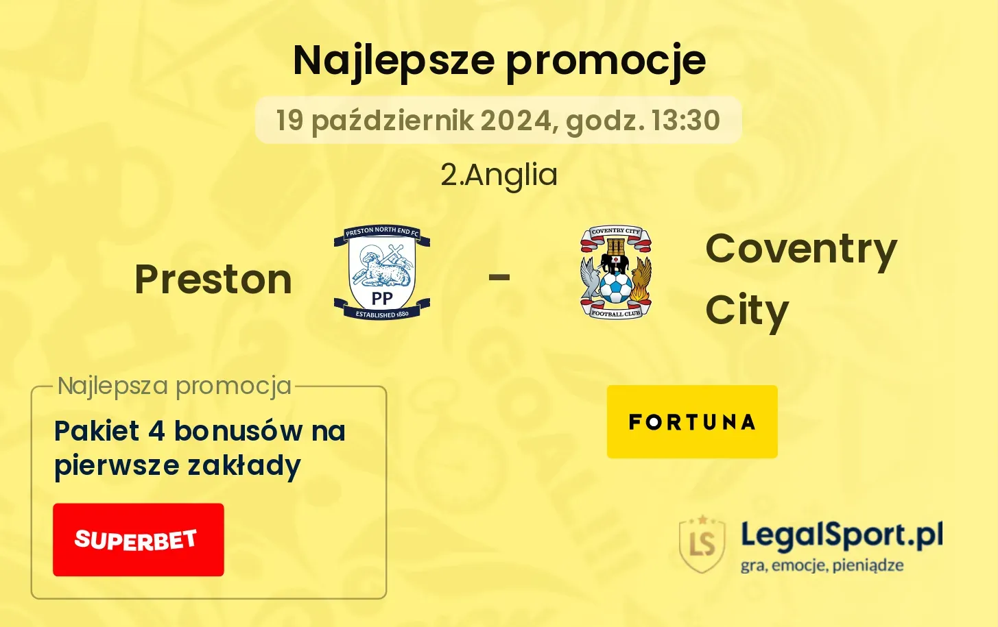 Preston - Coventry City promocje bonusy na mecz