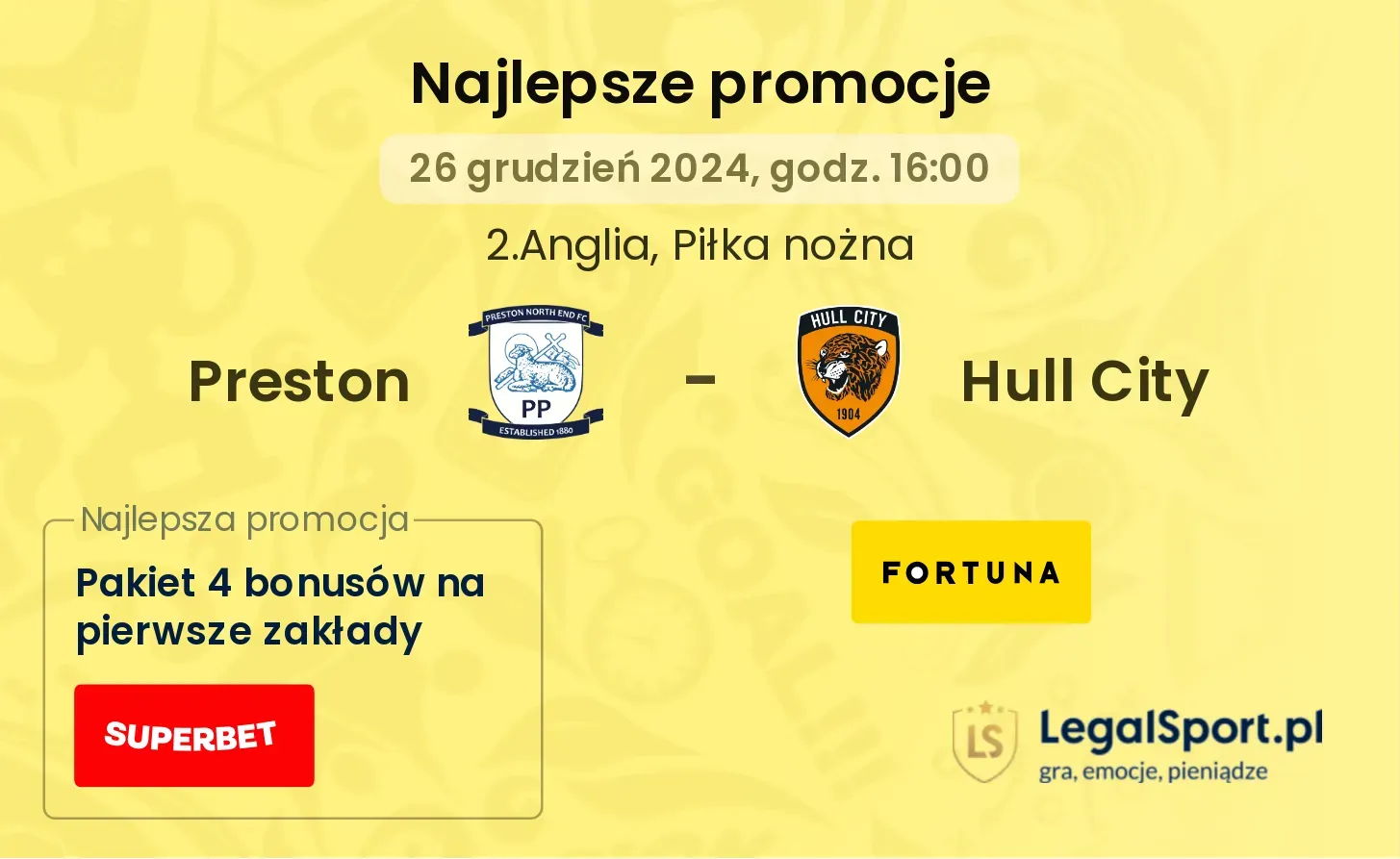 Preston - Hull City promocje bonusy na mecz