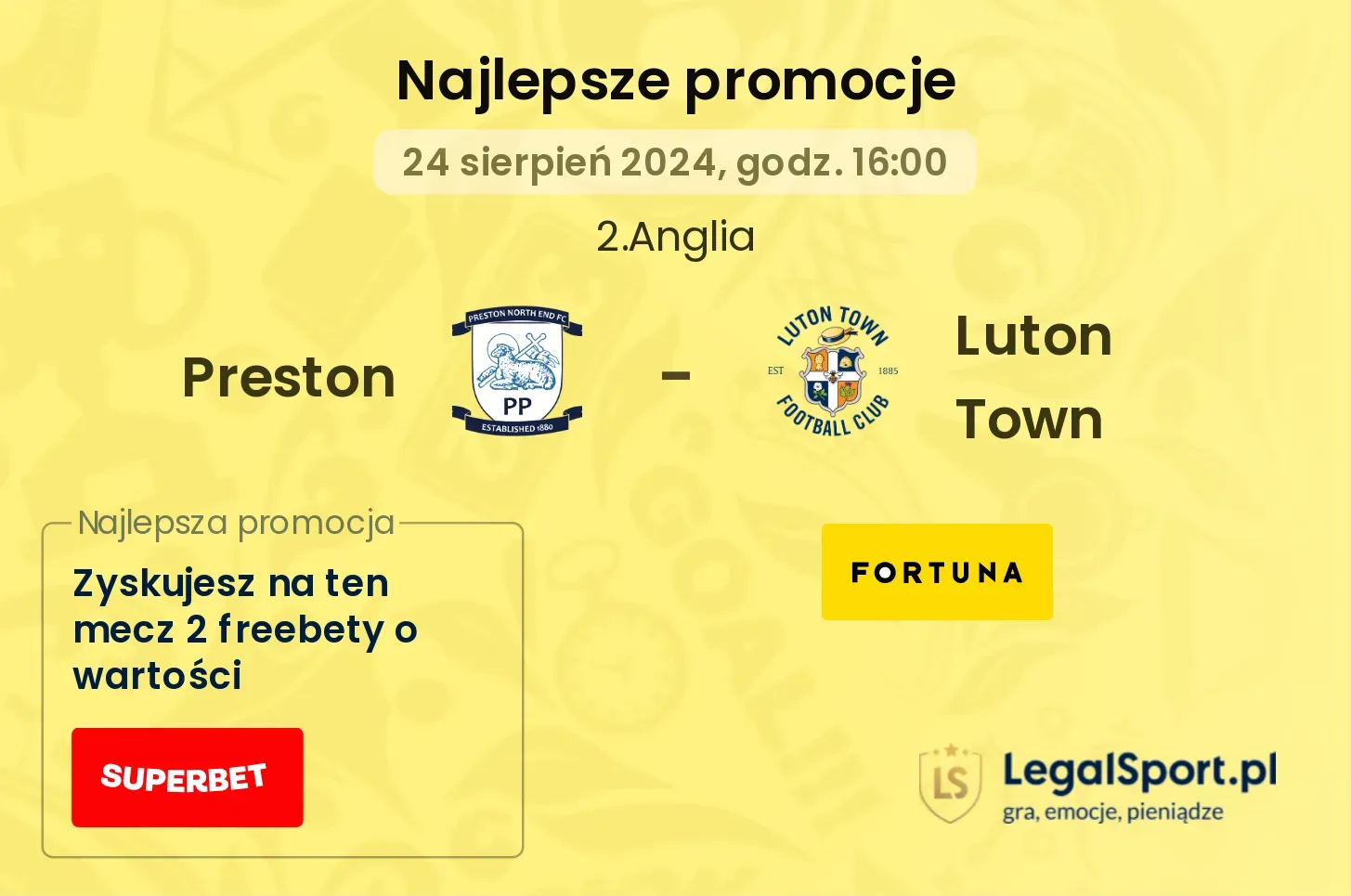 Preston - Luton Town promocje bonusy na mecz