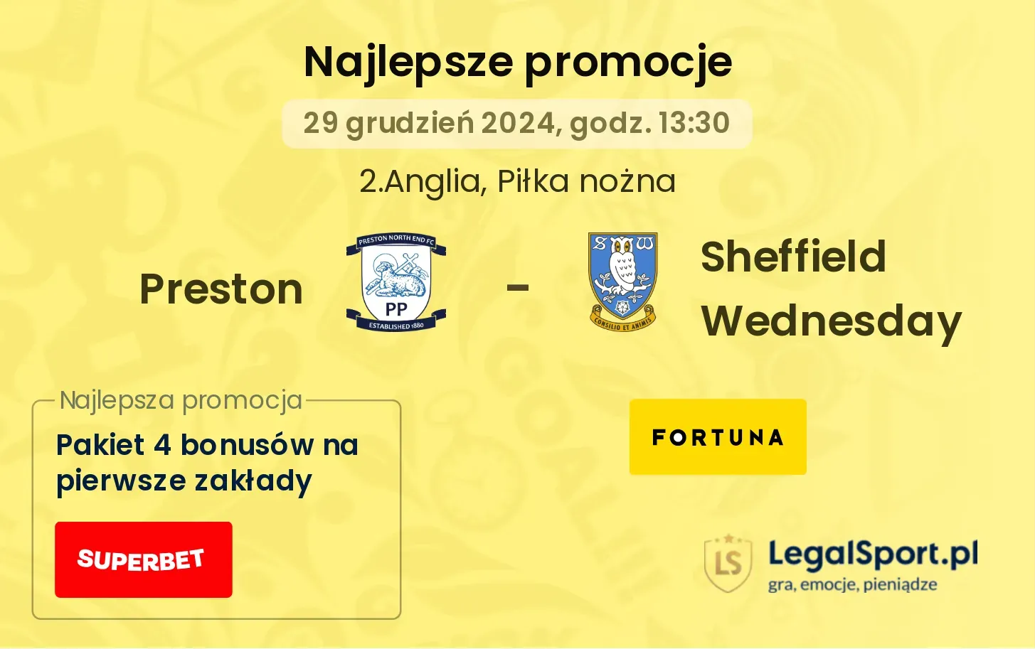 Preston - Sheffield Wednesday promocje bonusy na mecz