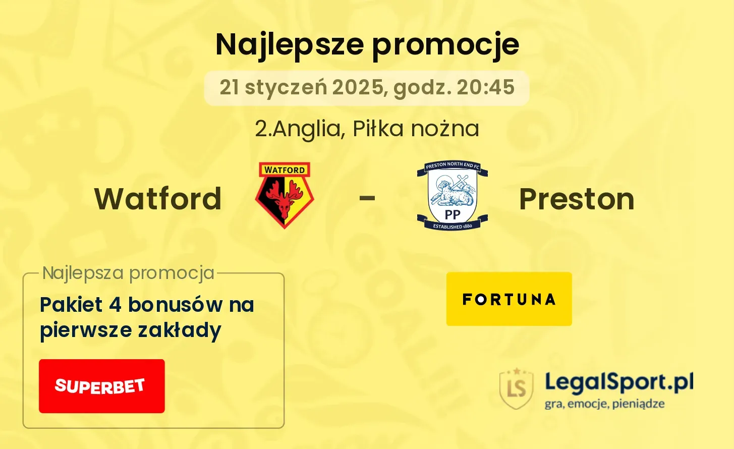 Watford - Preston promocje u bukmacherów