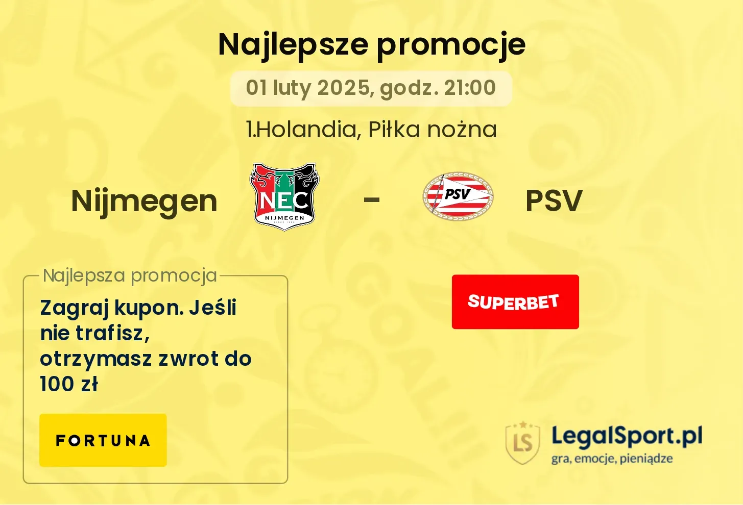 Nijmegen - PSV promocje bukmacherskie