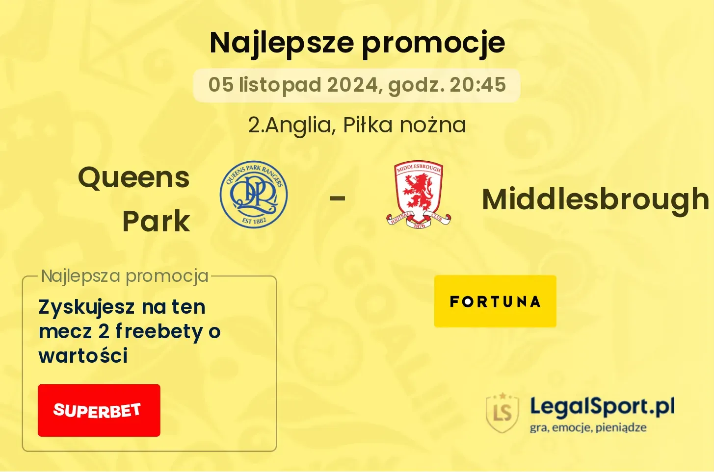 Queens Park - Middlesbrough promocje bonusy na mecz