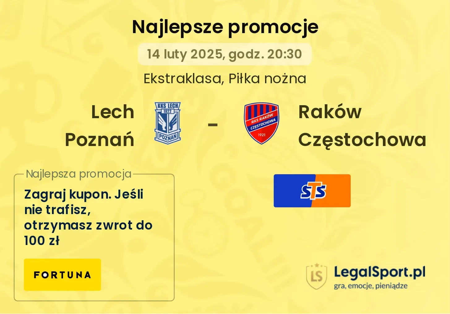 Lech Poznań - Raków Częstochowa promocje bukmacherskie