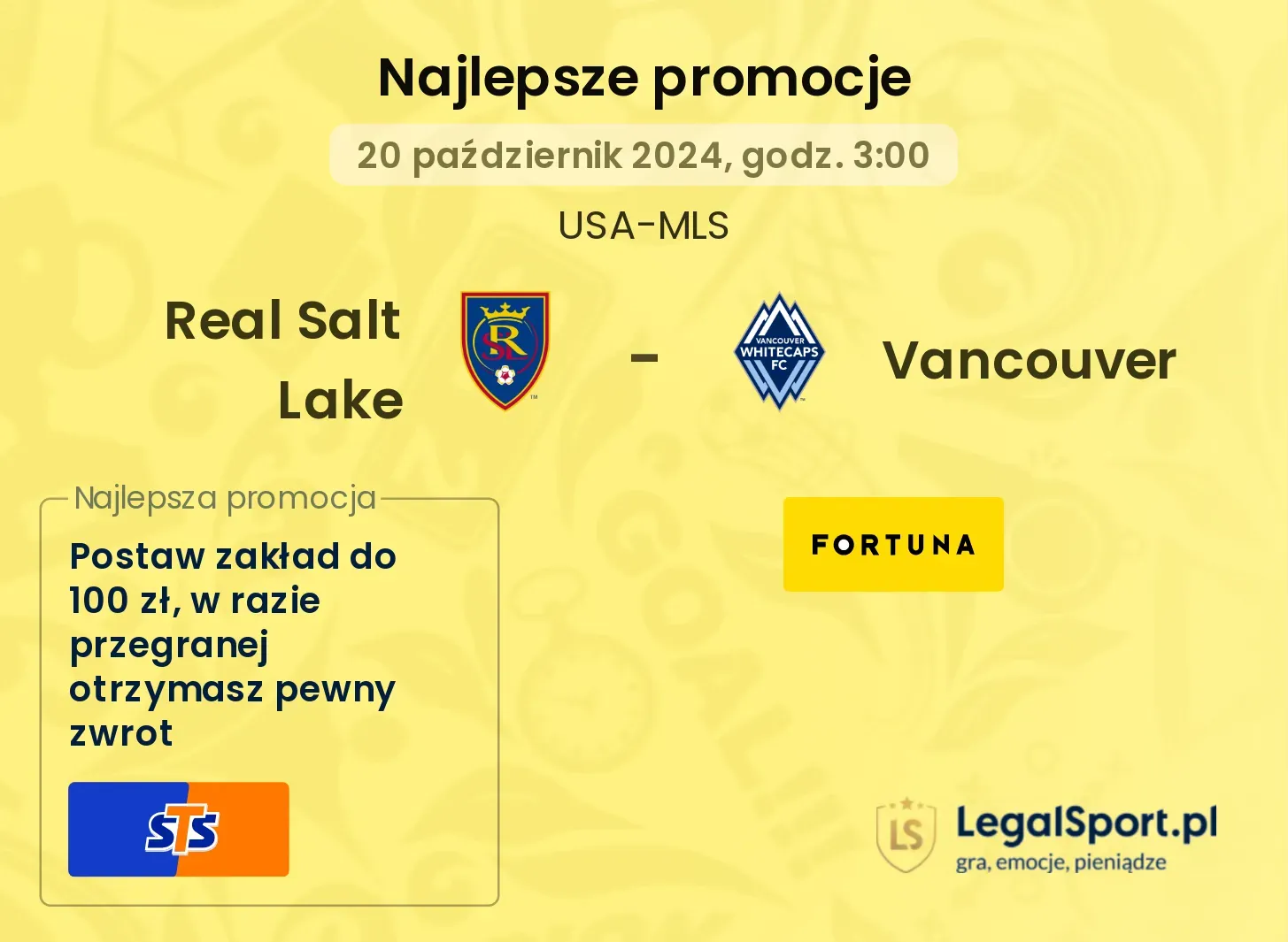 Real Salt Lake - Vancouver promocje bonusy na mecz