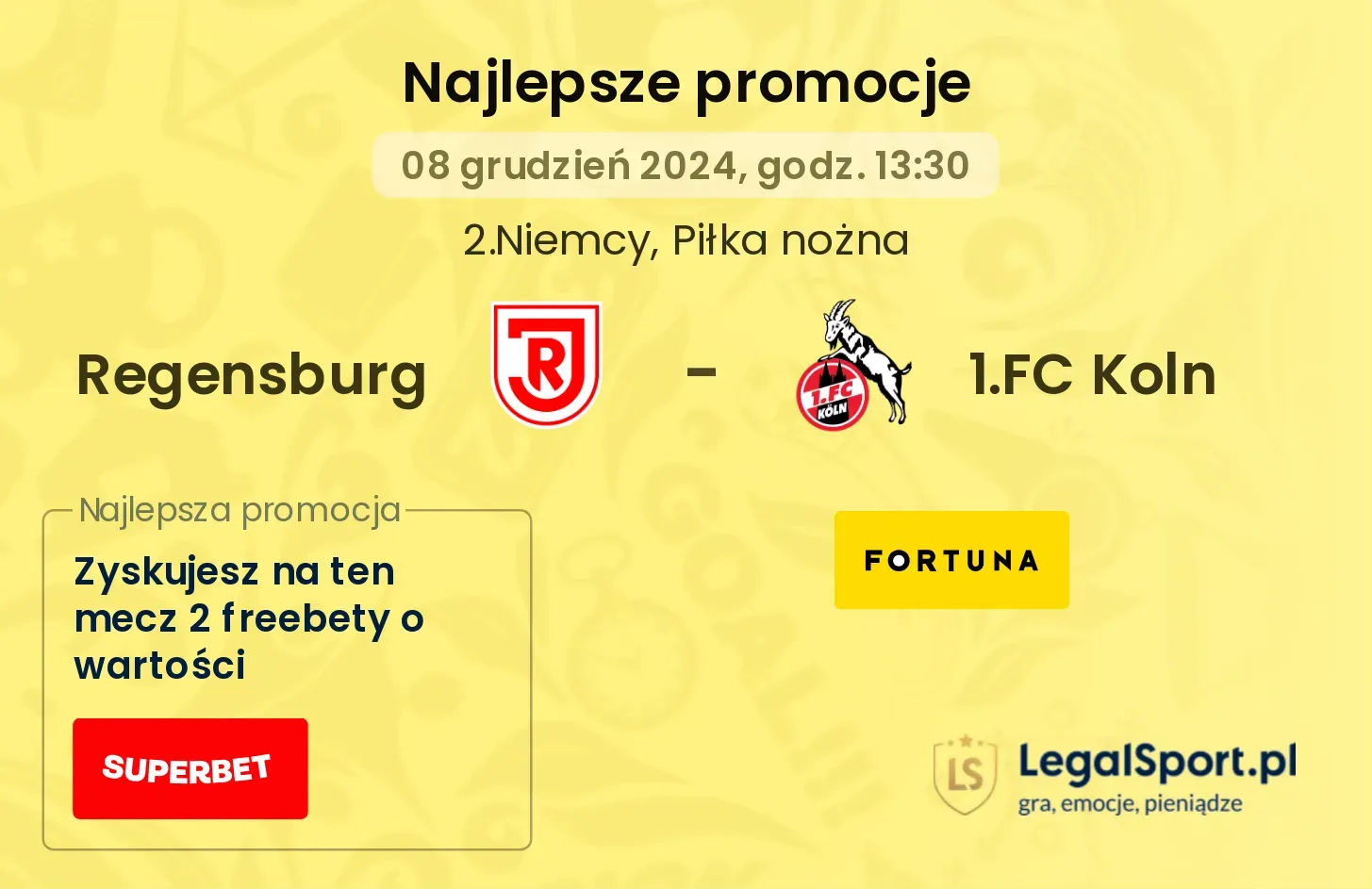 Regensburg - 1.FC Koln promocje bonusy na mecz