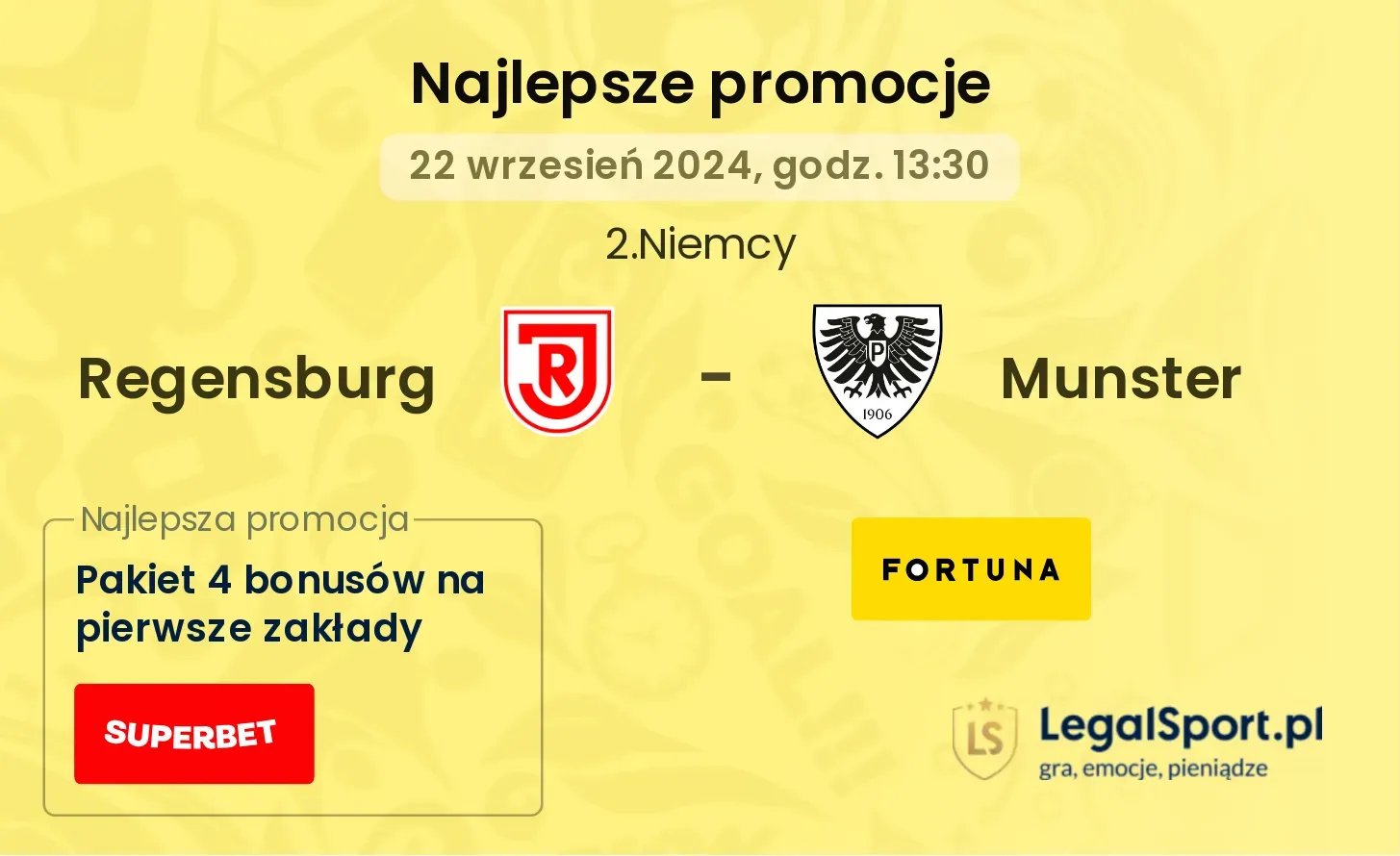 Regensburg - Munster promocje bonusy na mecz