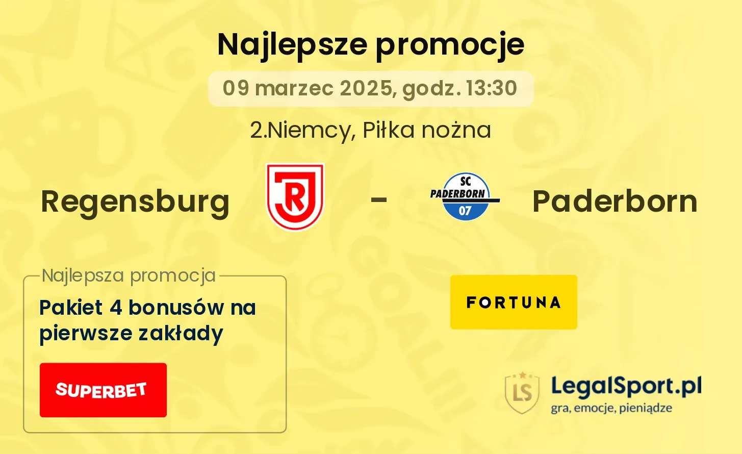 Regensburg - Paderborn promocje bonusy na mecz