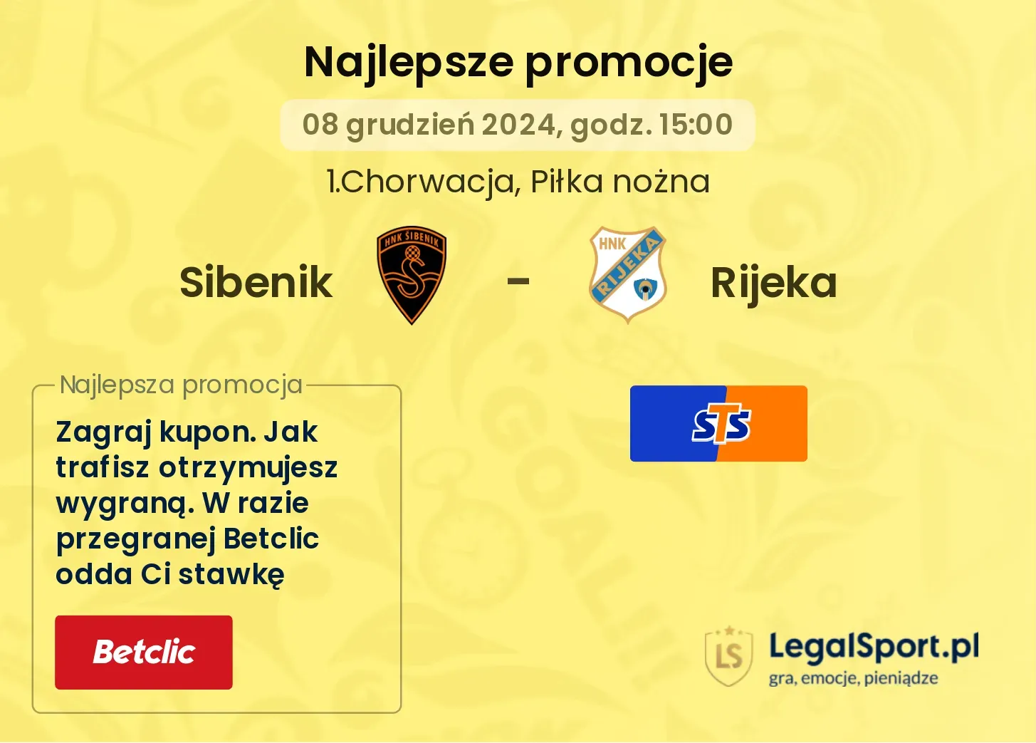 Sibenik - Rijeka promocje bukmacherskie