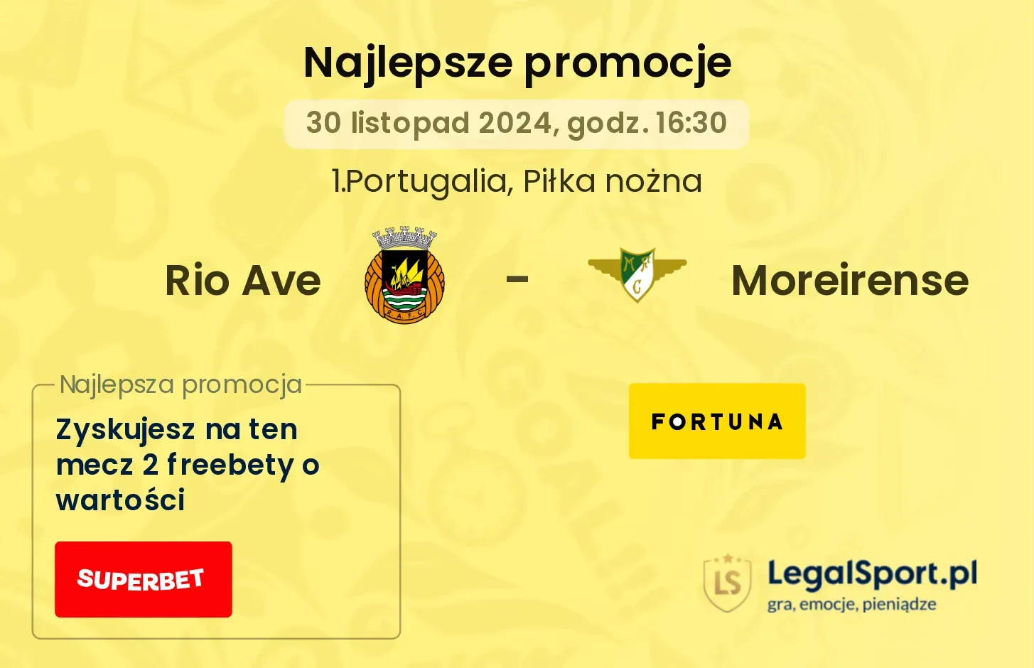 Rio Ave - Moreirense promocje bonusy na mecz