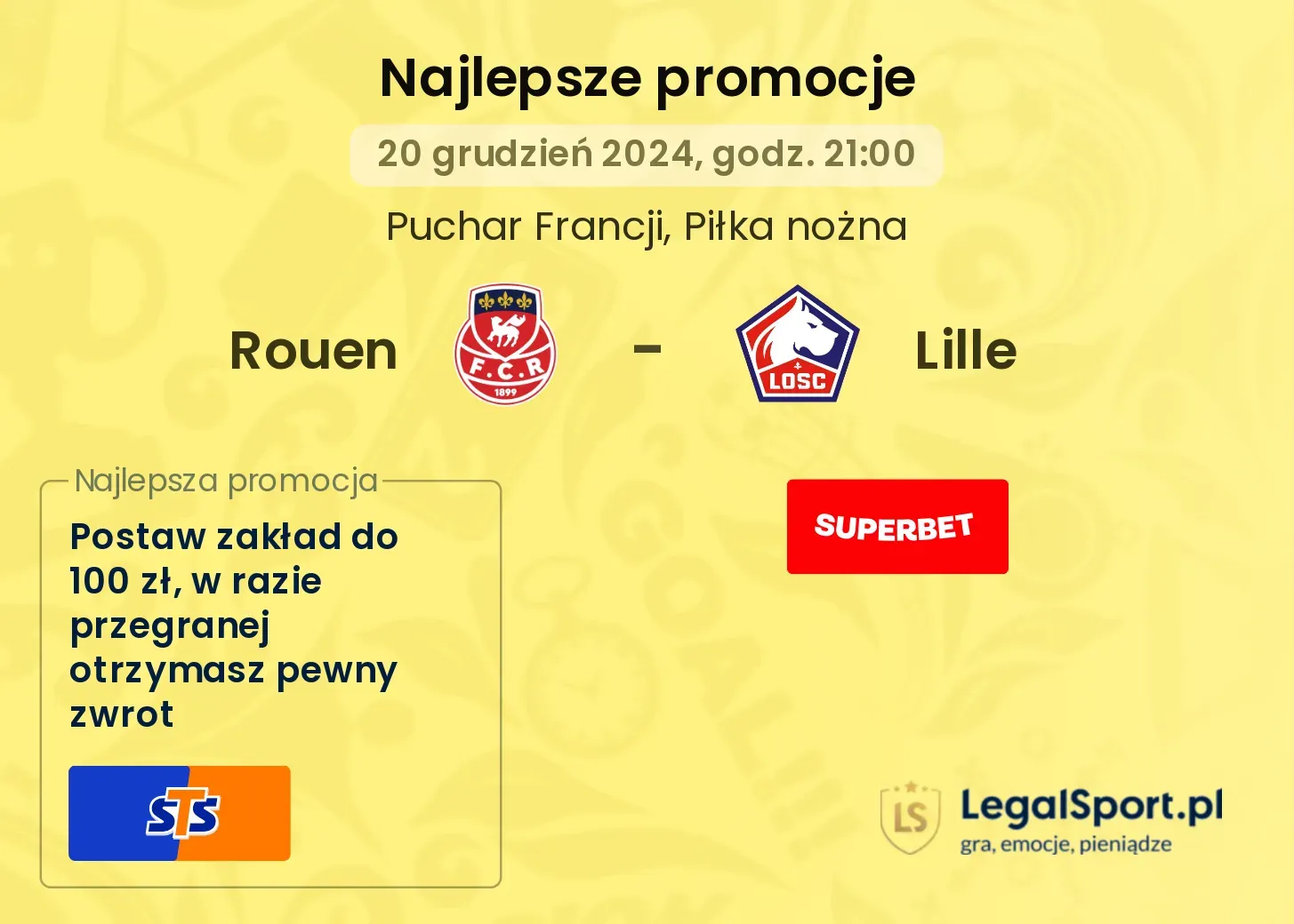 Rouen - Lille promocje bonusy na mecz