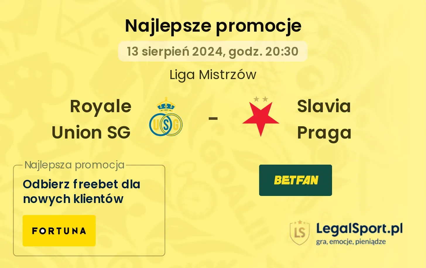 Royale Union SG - Slavia Praga promocje bonusy na mecz