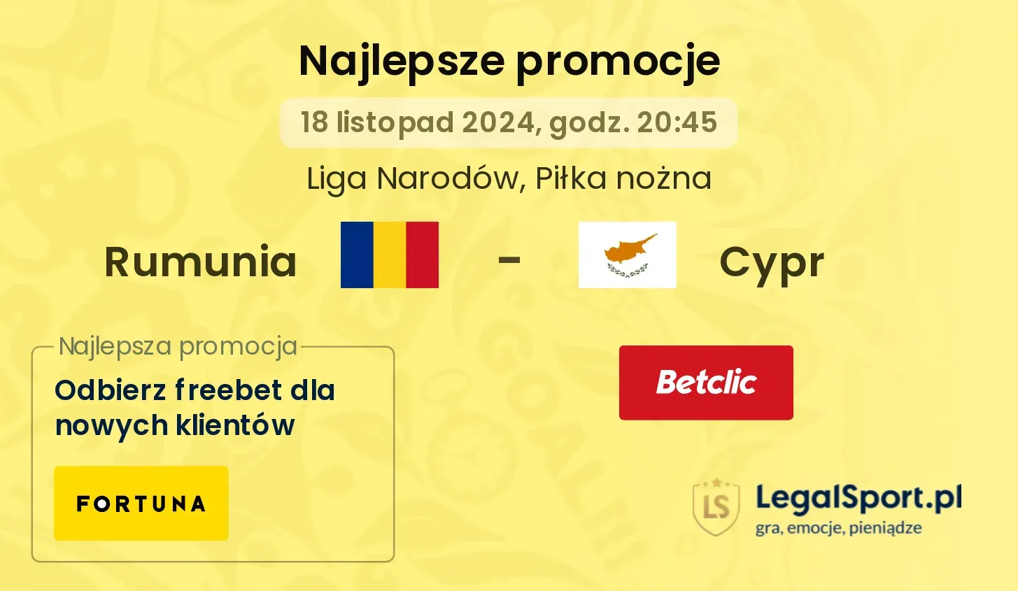 Rumunia - Cypr promocje bonusy na mecz