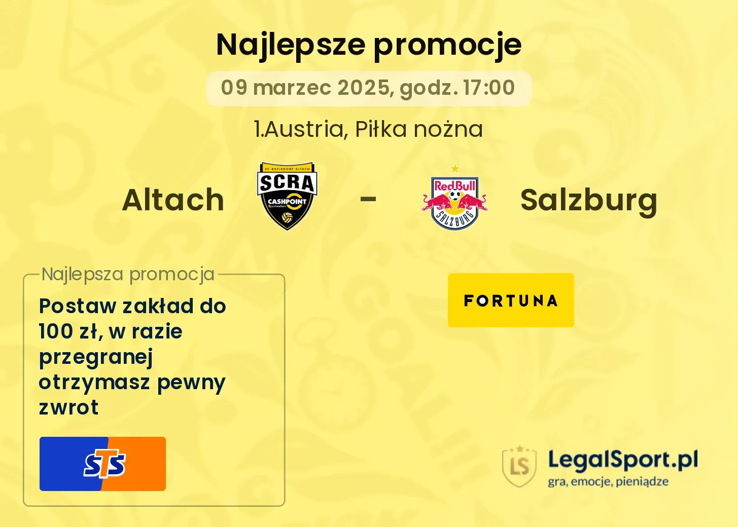 Altach - Salzburg promocje u bukmacherów