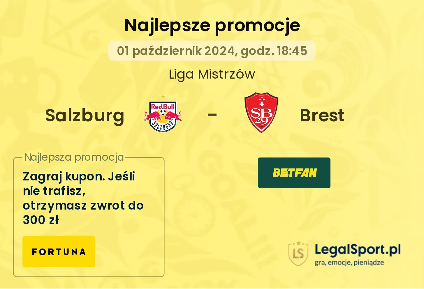 Salzburg - Brest promocje bonusy na mecz