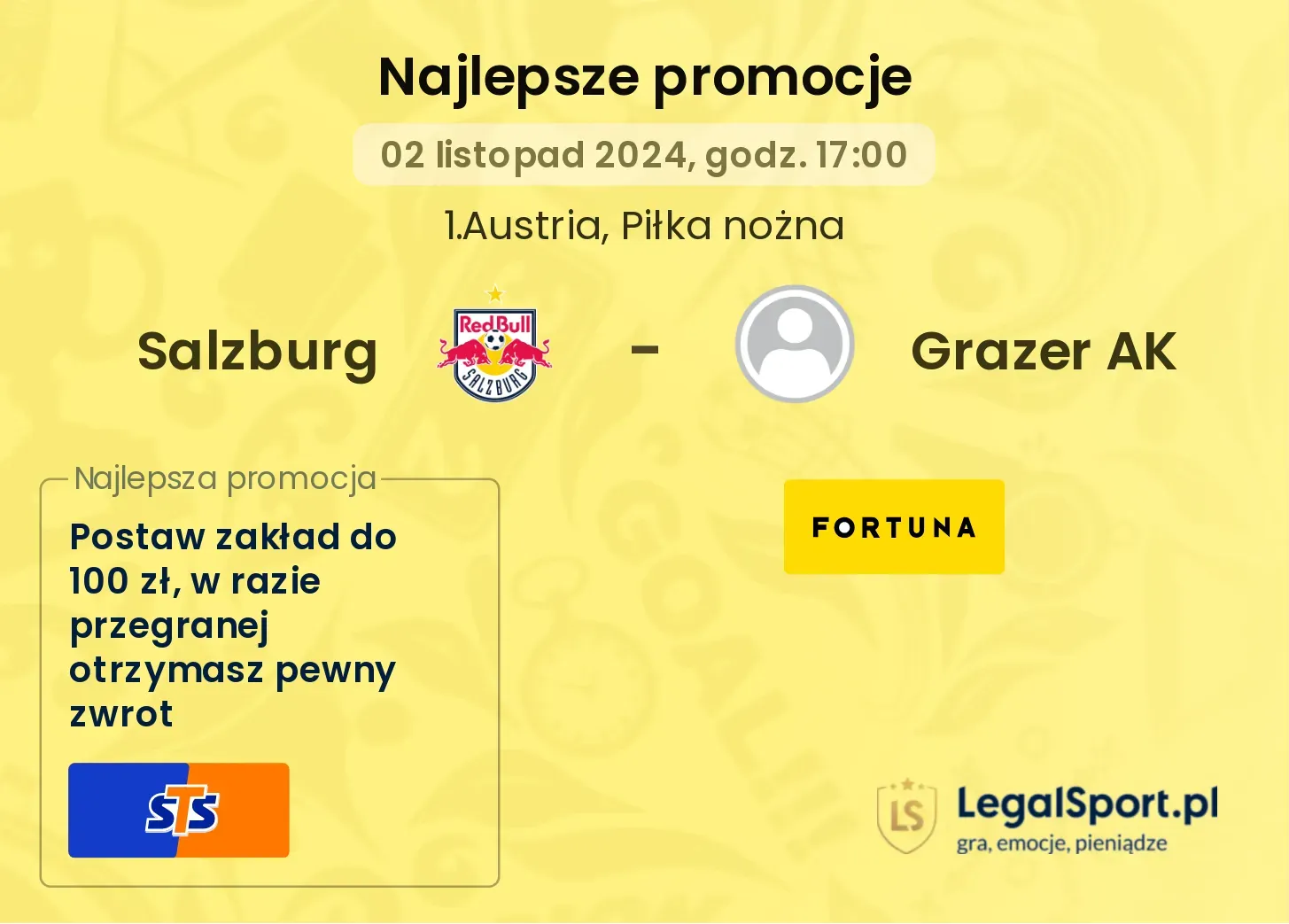 Salzburg - Grazer AK promocje bonusy na mecz