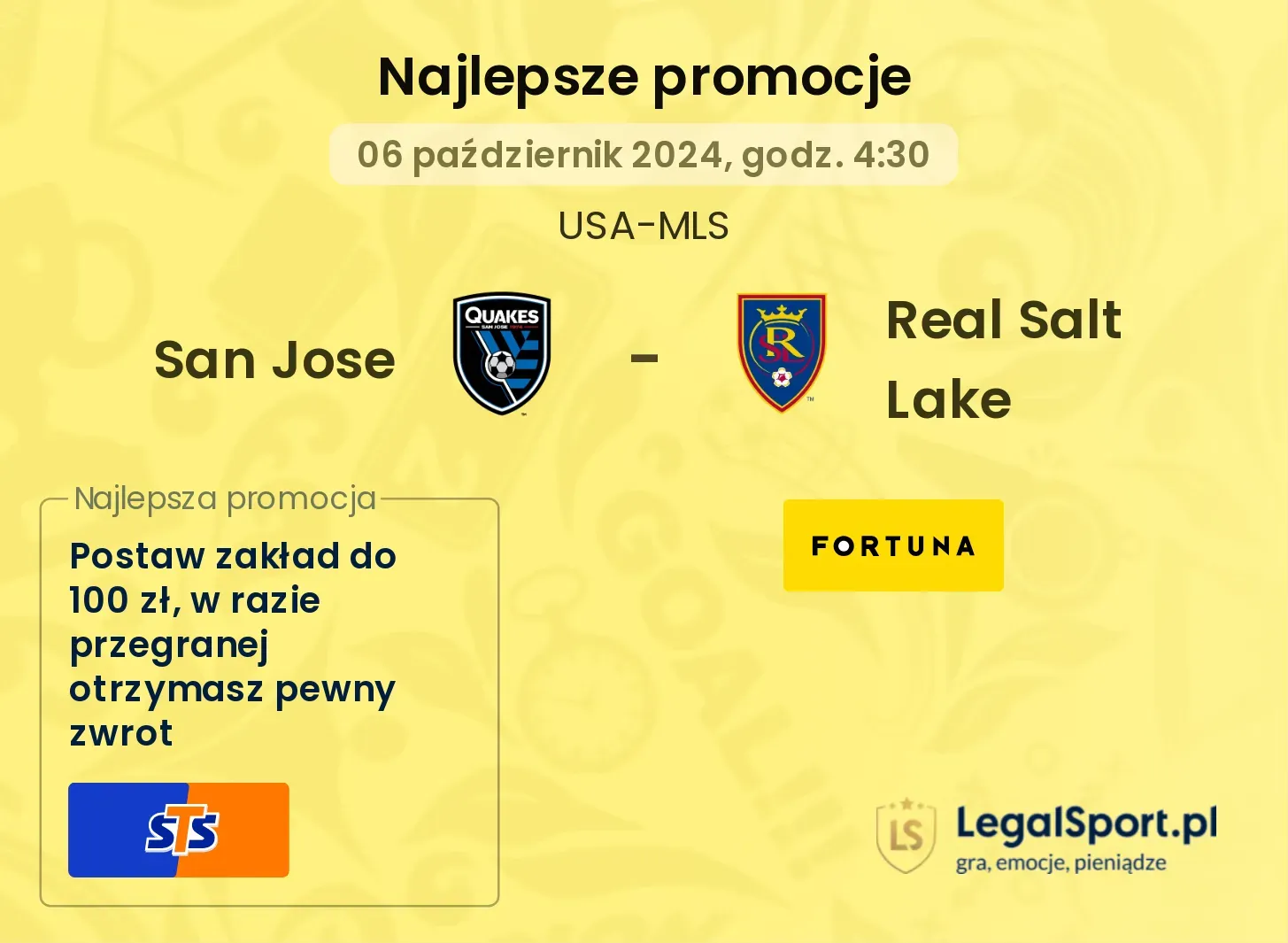 San Jose - Real Salt Lake promocje bonusy na mecz