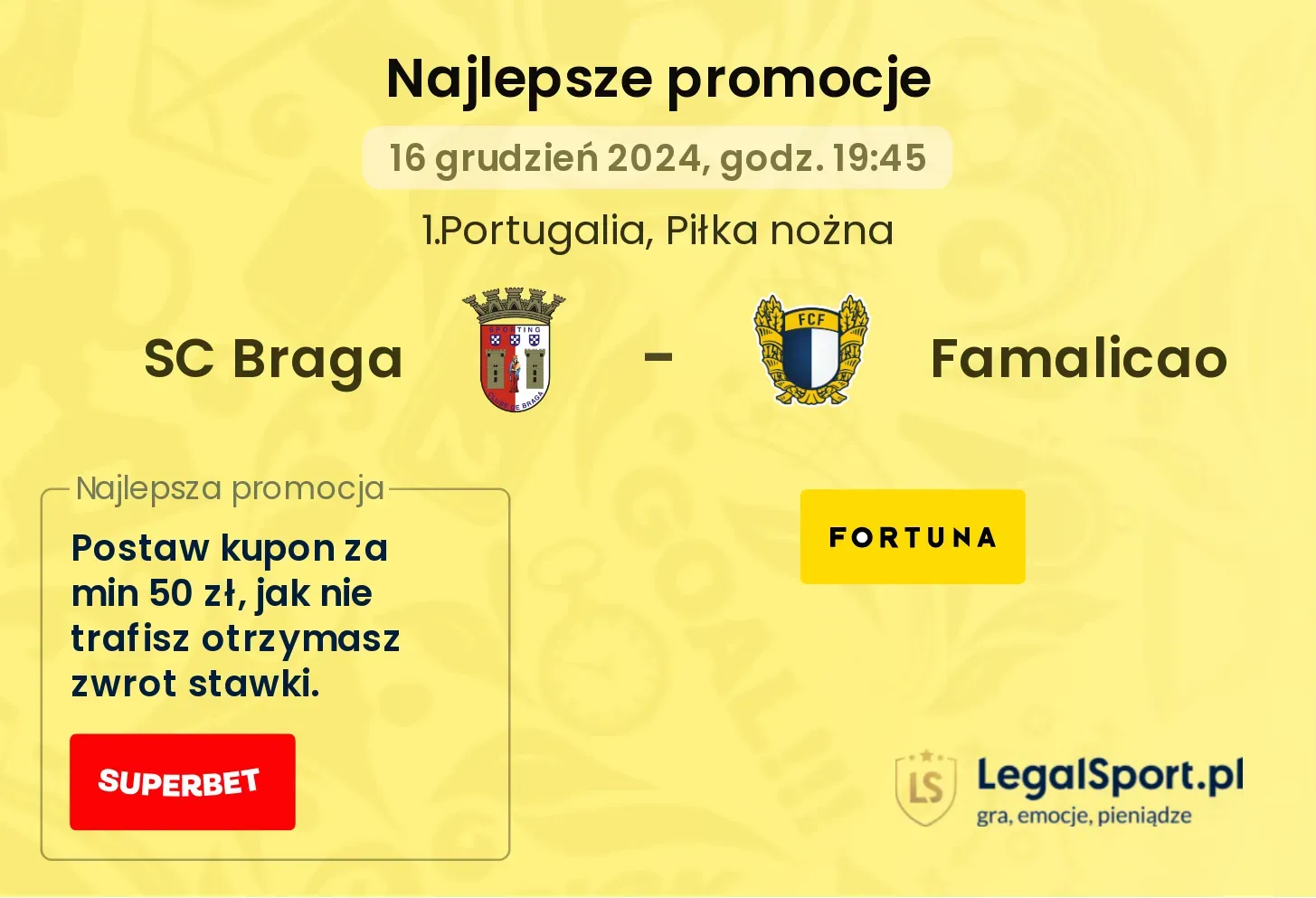 SC Braga - Famalicao promocje bonusy na mecz