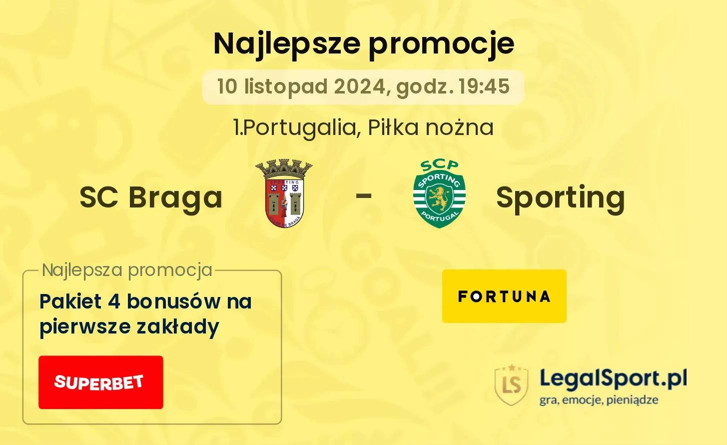 SC Braga - Sporting promocje bonusy na mecz