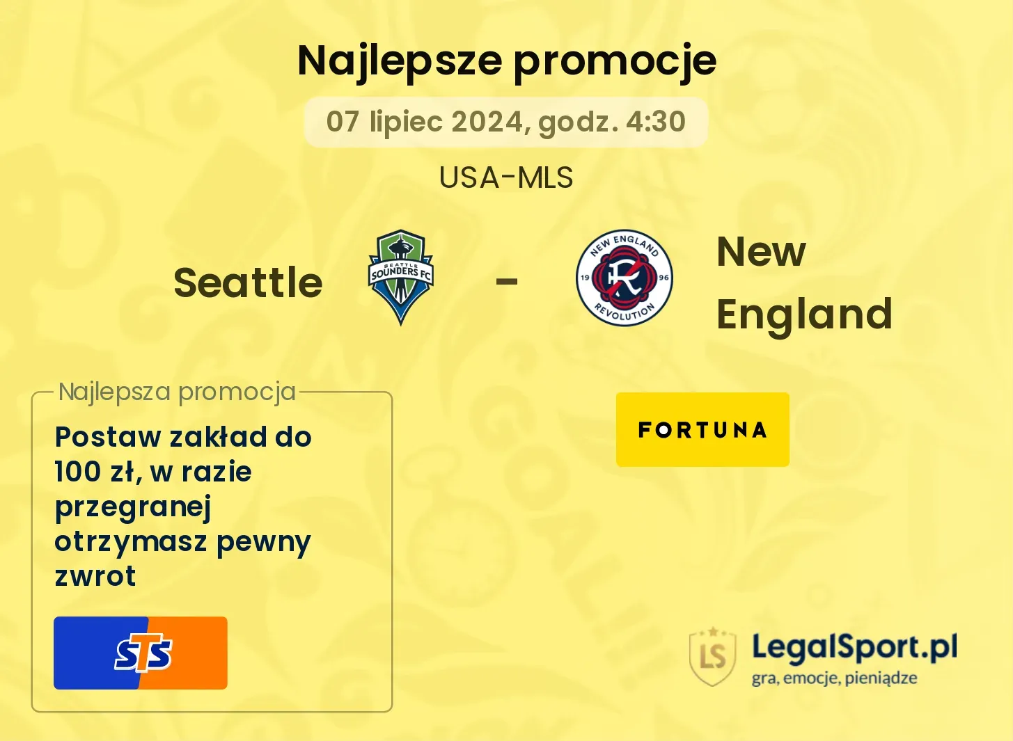 Seattle - New England promocje bonusy na mecz