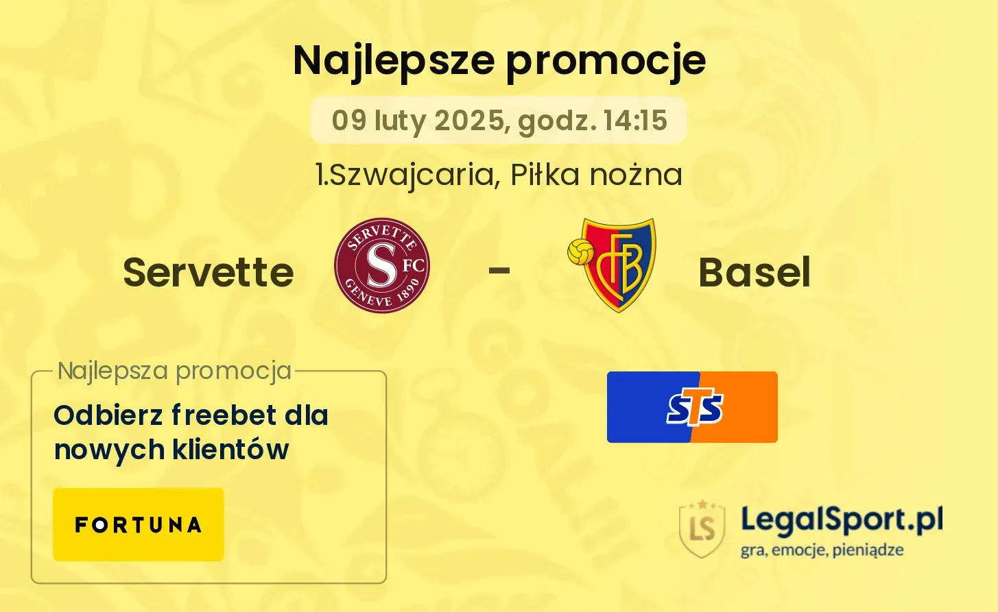 Servette - Basel promocje bukmacherskie