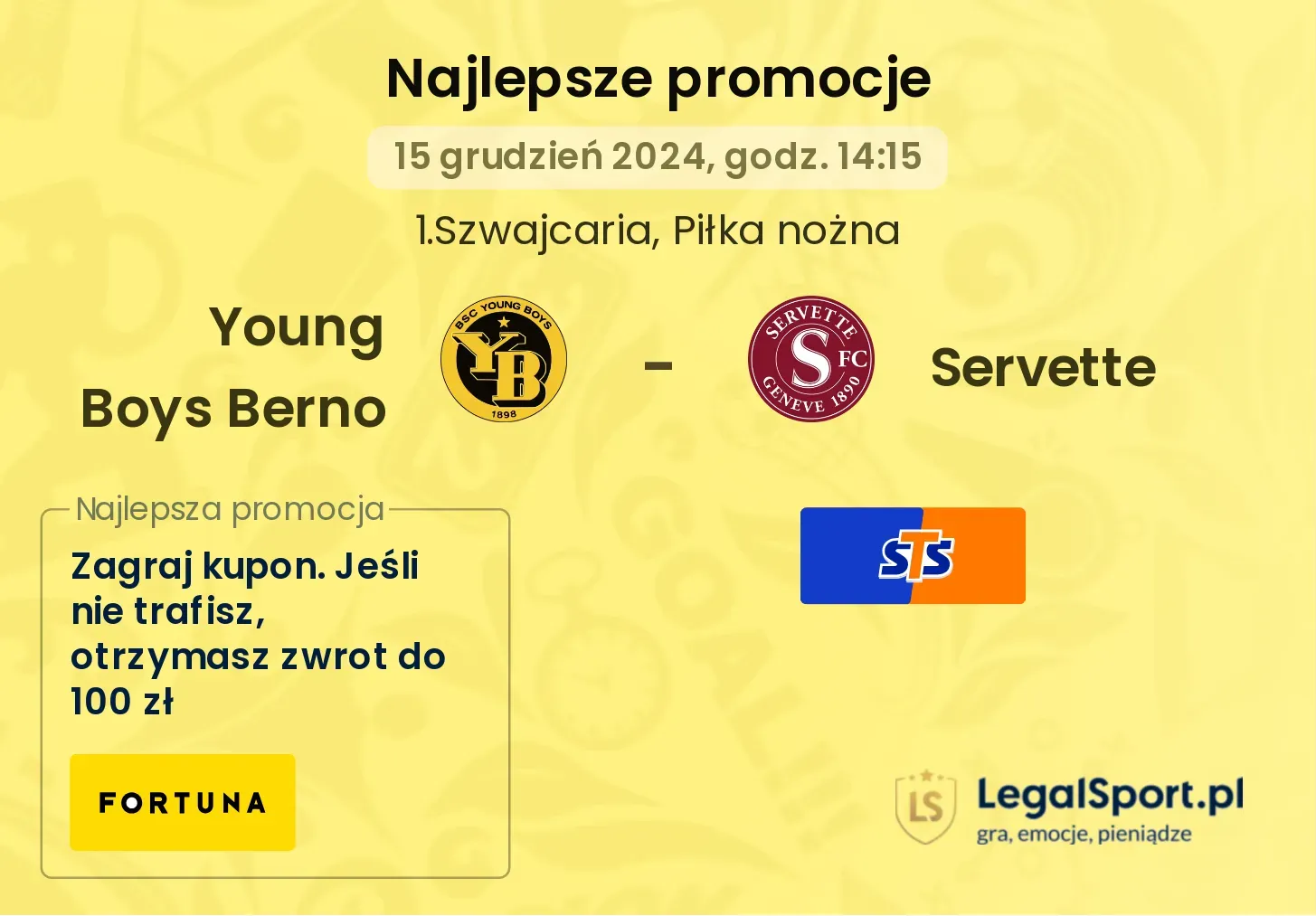 Young Boys Berno - Servette promocje u bukmacherów