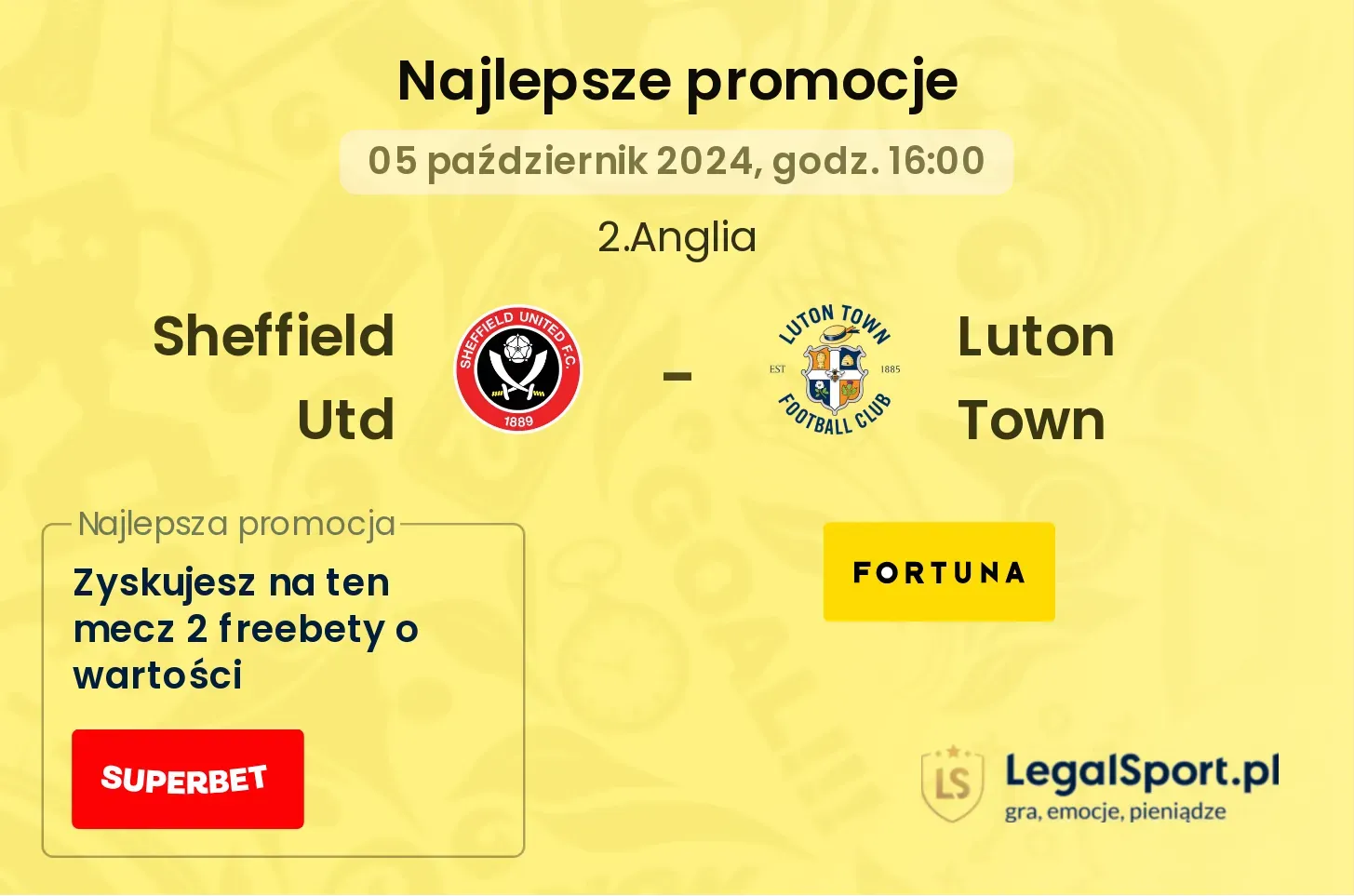 Sheffield Utd - Luton Town promocje bonusy na mecz