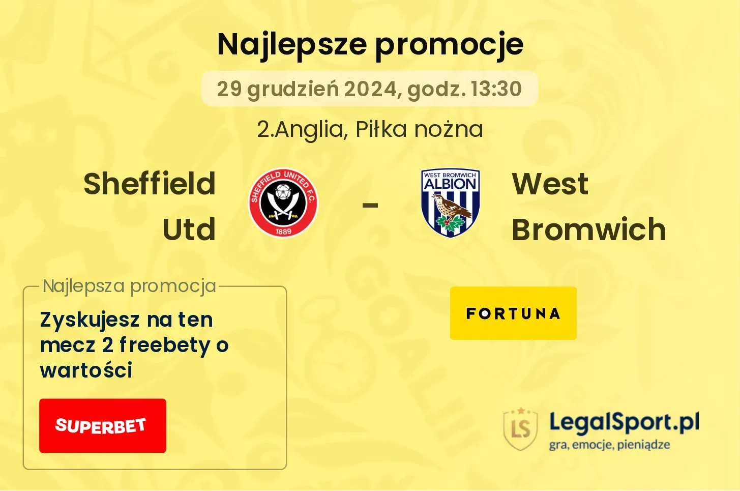 Sheffield Utd - West Bromwich promocje u bukmacherów