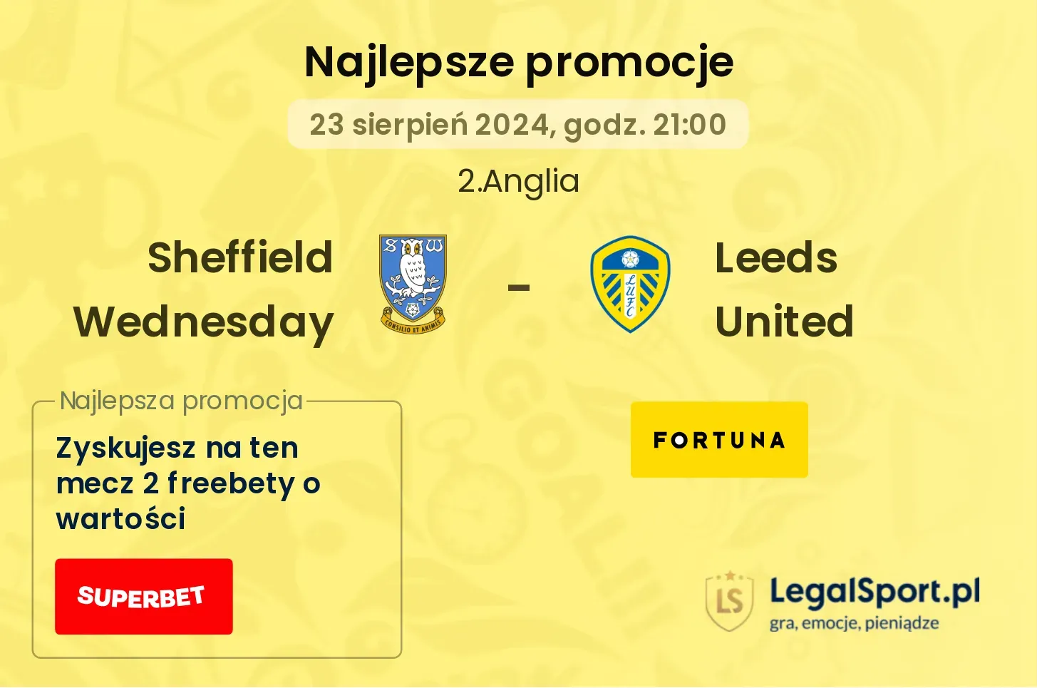 Sheffield Wednesday - Leeds United promocje bonusy na mecz