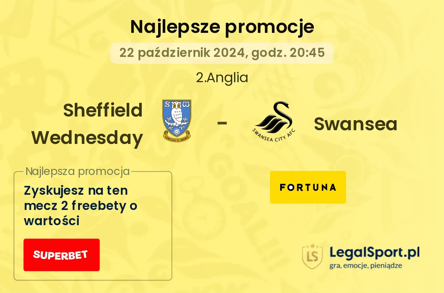 Sheffield Wednesday - Swansea promocje bonusy na mecz