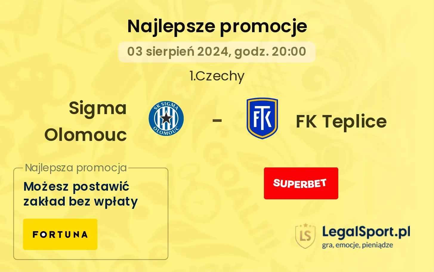 Sigma Olomouc - FK Teplice promocje bonusy na mecz