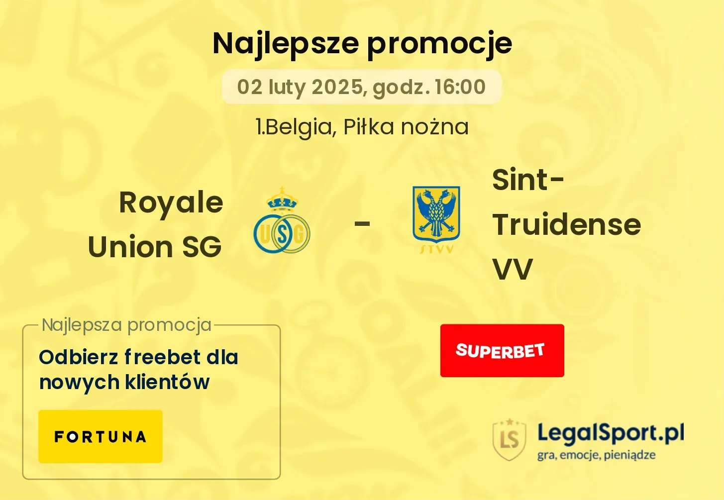 Royale Union SG - Sint-Truidense VV promocje bukmacherskie