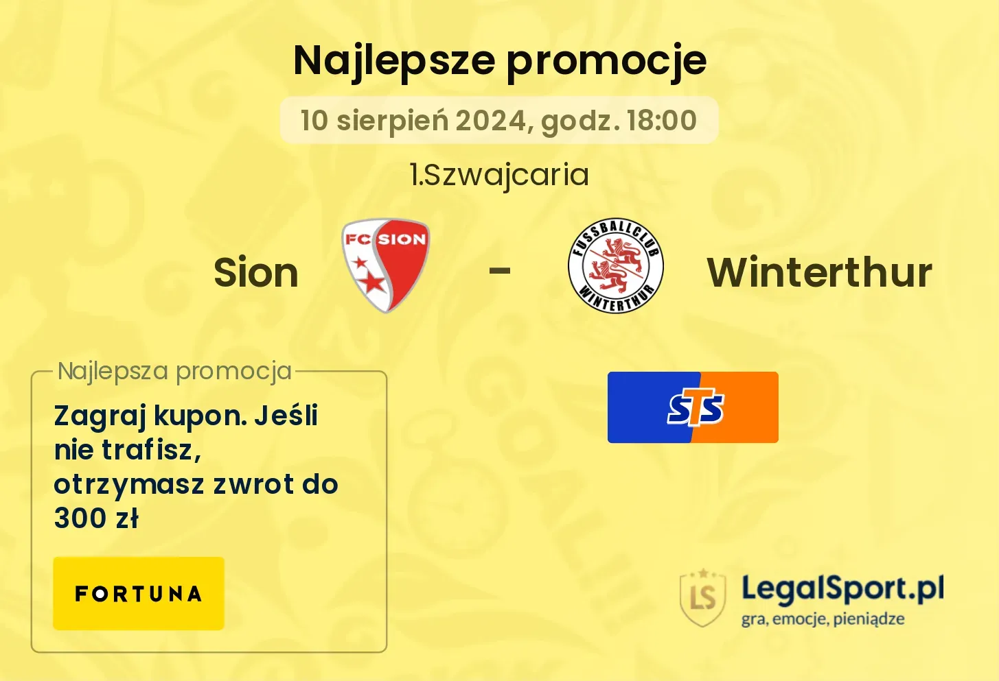 Sion - Winterthur promocje bonusy na mecz